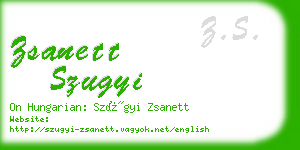 zsanett szugyi business card
